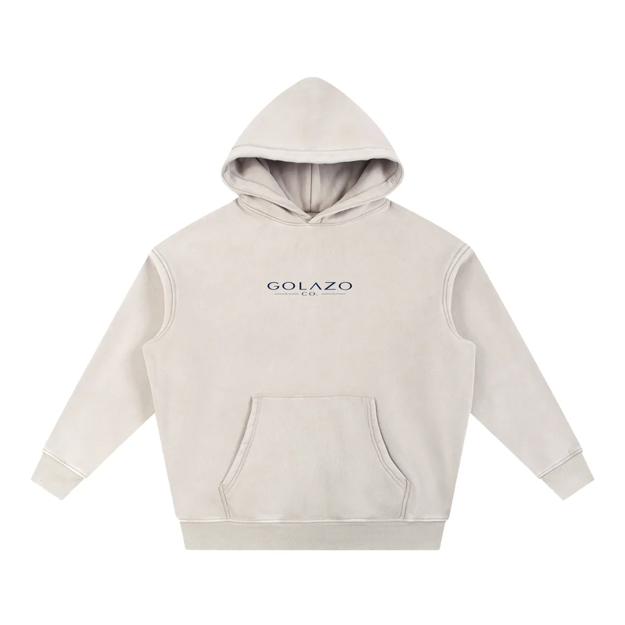 Golazo Co. snow-wash fleece hoodie